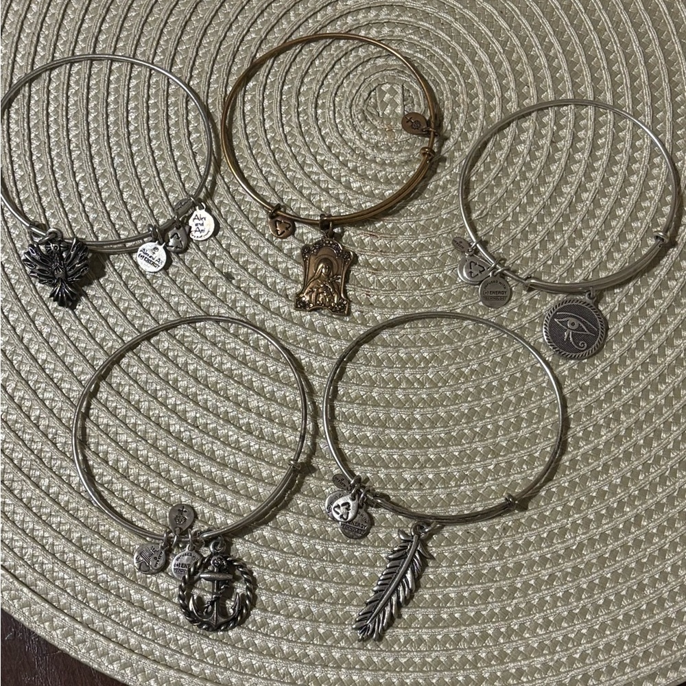 Alex and Ani Set of 5- Charm Bracelets